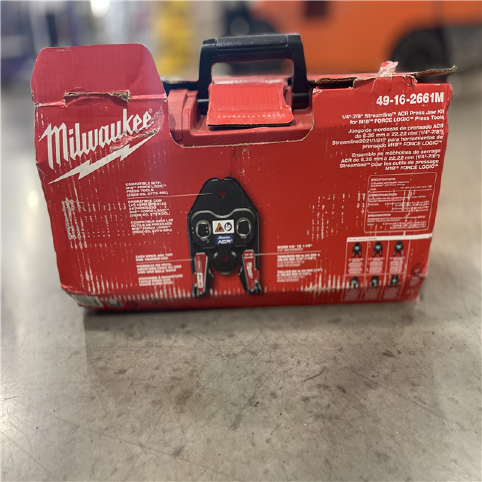 LIKE NEW! - Milwaukee (Brand Rating: 4.6/5) M18 Press 1/4 in. - 7/8 in. Copper Press Tool Jaw Set for Streamline ACR Press Fittings (6-Jaws Included)