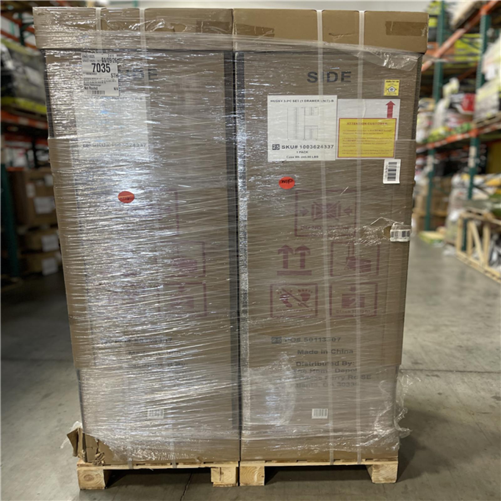 DALLAS LOCATION- Husky 3-Piece Regular Duty Welded Steel Garage Storage System in Black (2 UNITS)