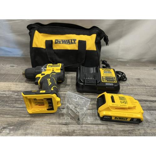 AS-IS DEWALT Atomic 20V Lithium-Ion Cordless Compact 1/2 in. Drill/Driver Kit