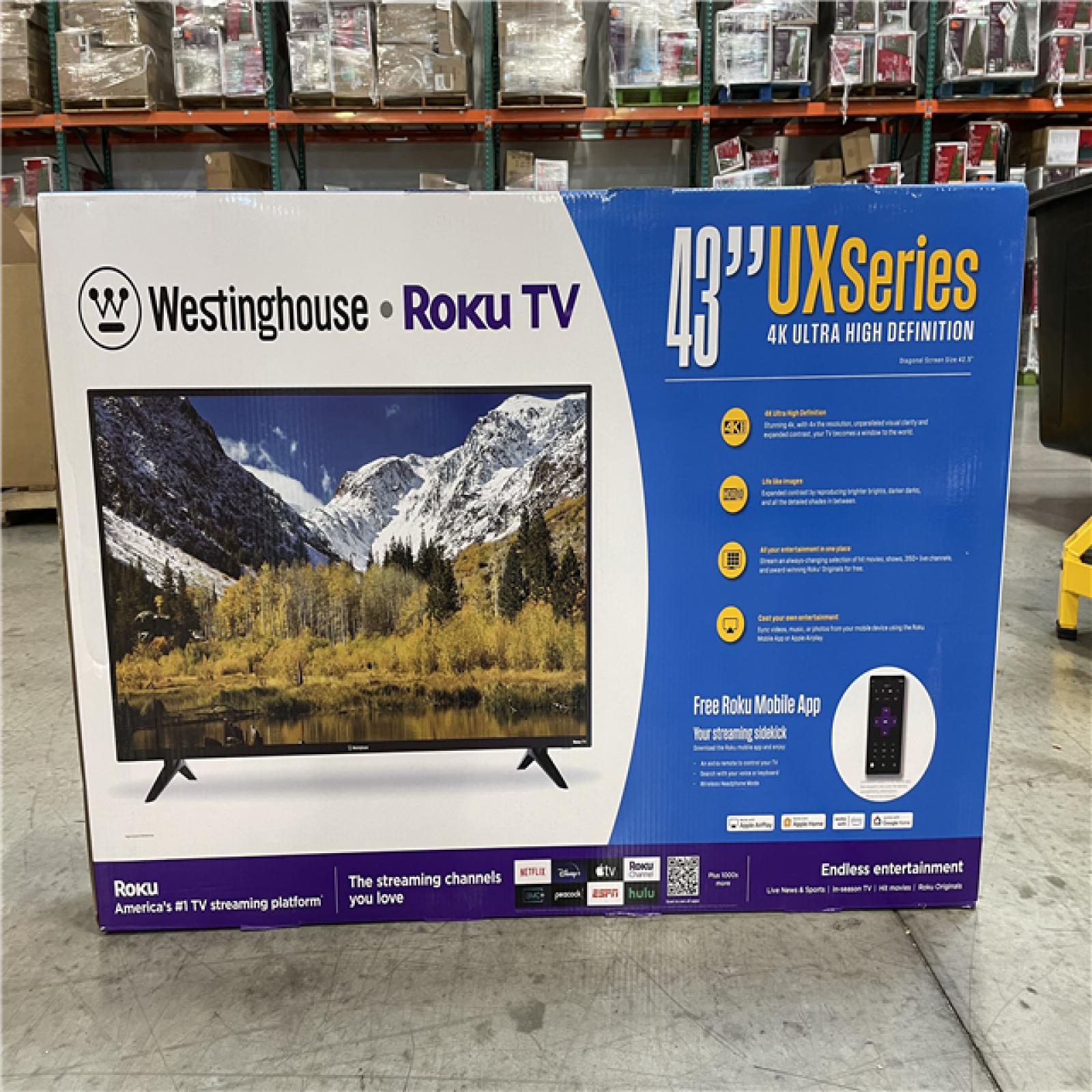 NEW! -Westinghouse - 43 4K UHD Smart Roku TV with HDR