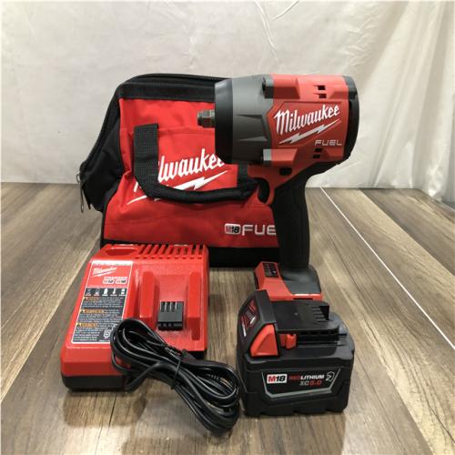 AS-=IS Milwaukee FUEL 18V Lithium-Ion Brushless Cordless 1/2 in. Impact Wrench w/Friction Ring Kit