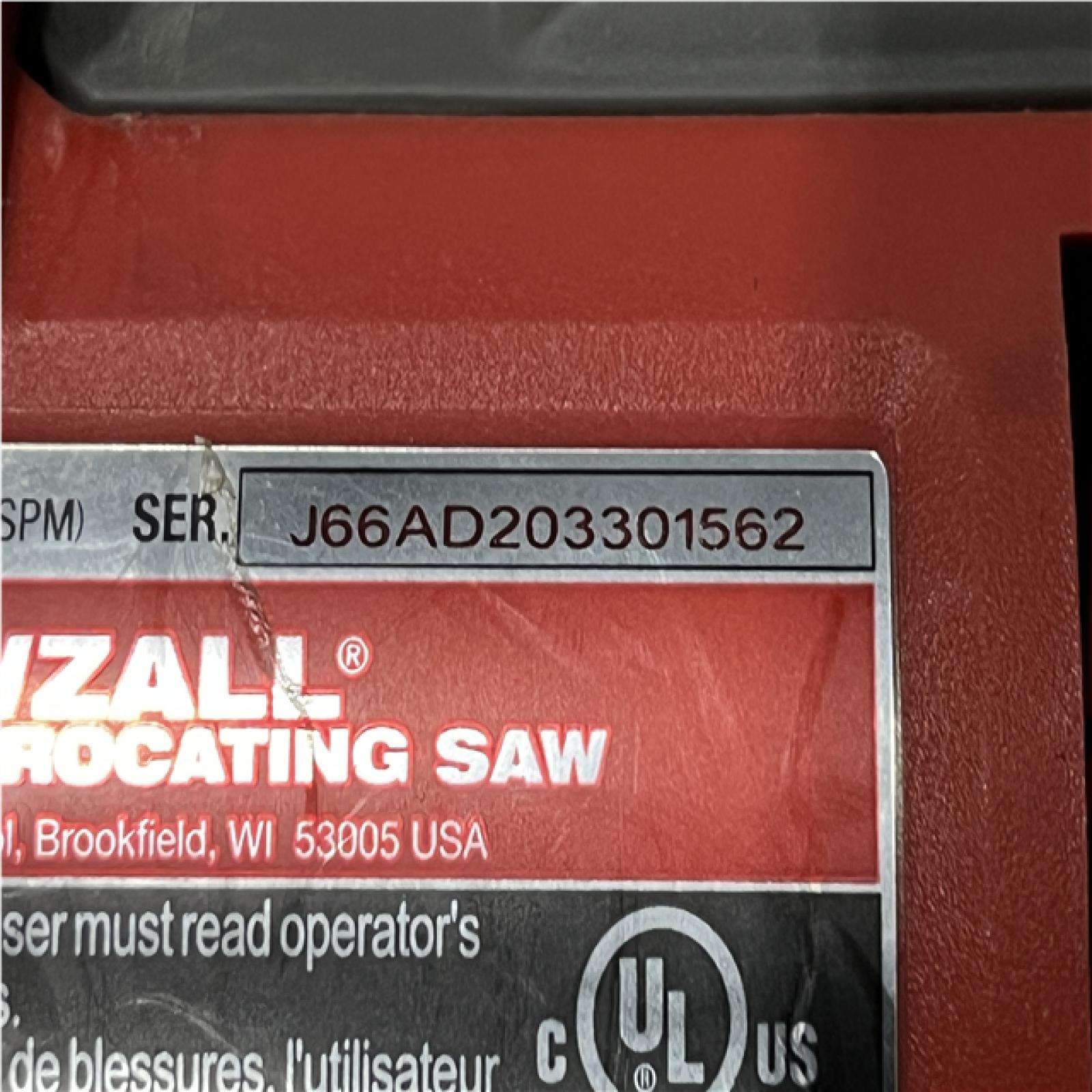 AS-IS Milwaukee FUEL 18V Lithium-Ion Brushless Cordless Super SAWZALL Orbital Reciprocating Saw (Tool-Only)