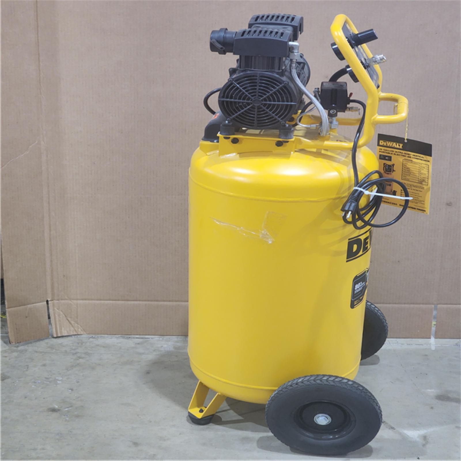 HOUSTON LOCATION - AS-IS DEWALT 26 Gal. 175 PSI Ultra Quiet Portable Electric Air Compressor