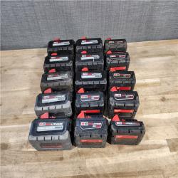 HOUSTON LOCATION - AS-IS MILWAUKEE BATTERY PACK QTY - 15