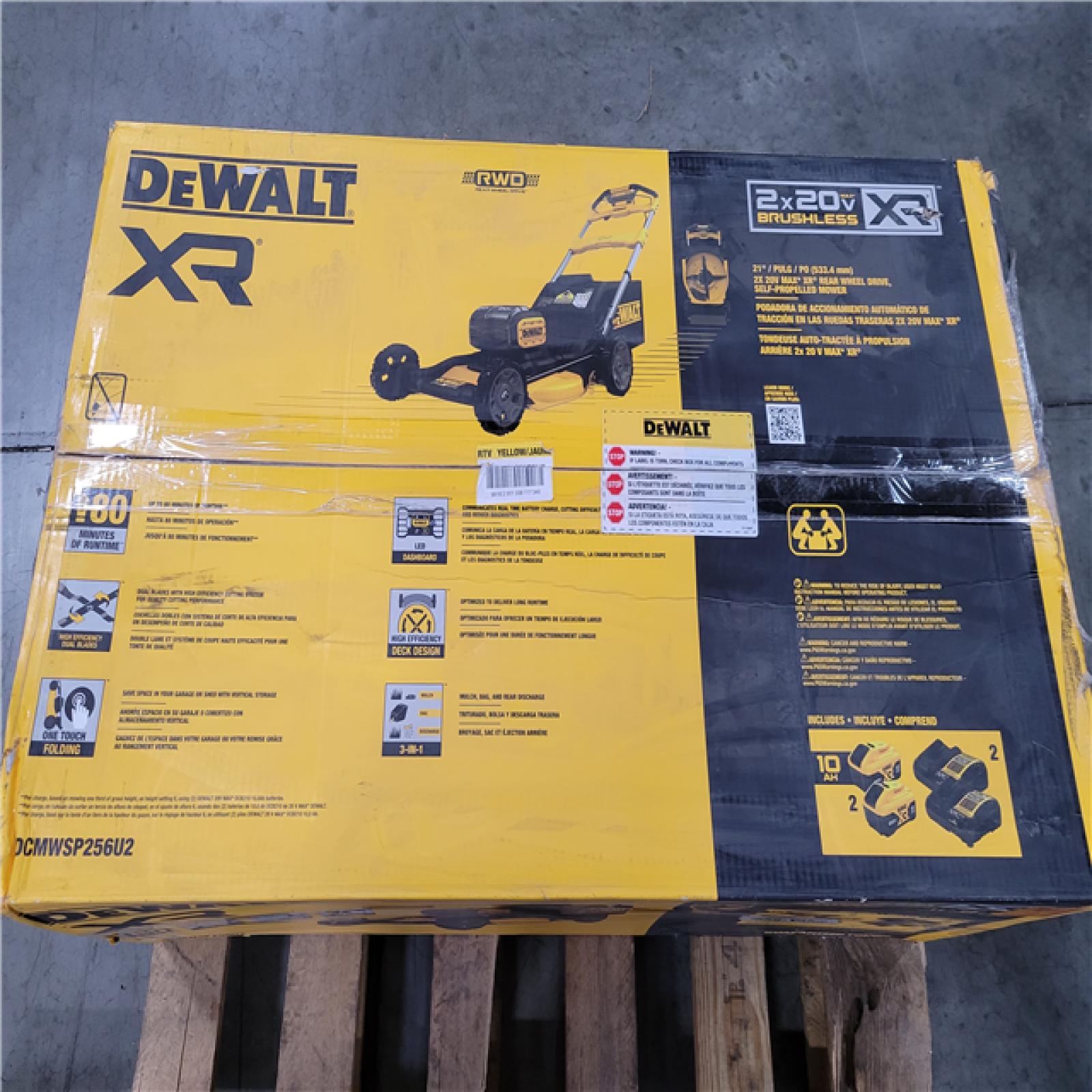 California AS-IS DEWALT 21/PULG/PO (533.4mm) 2X 20V MAX* XR PUSH MOWER