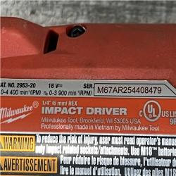 AS-IS Milwaukee FUEL 18V Lithium-Ion Brushless Cordless 1/4 in. Hex Impact Driver Kit