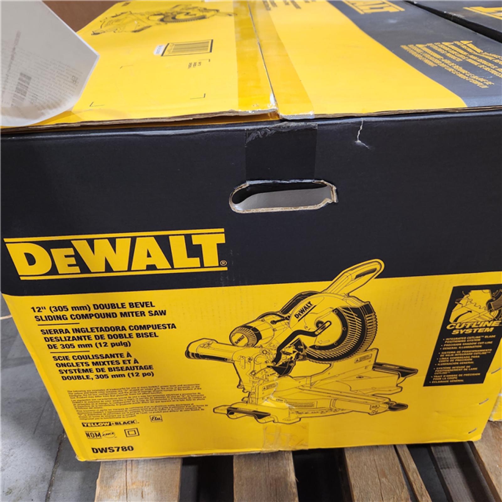 AS-IS  DEWALT 12 Double Bevel Sliding Compound Miter Saw