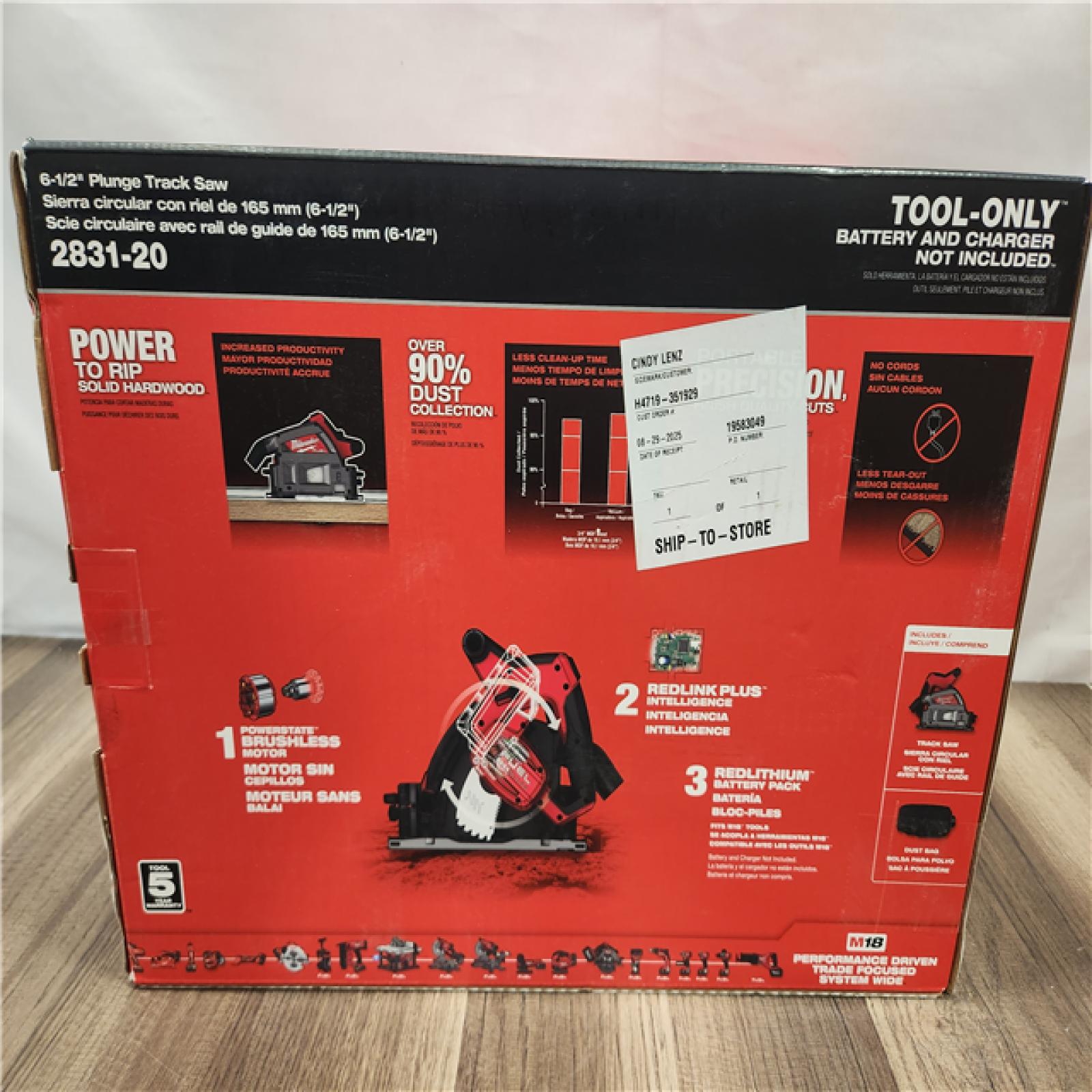 NEW- Milwaukee M18 FUEL 6-1/2 Plunge Track Saw Bare Tool