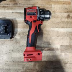 HOUSTON LOCATION - AS - IS Milwaukee 18V Lithium-Ion Brushless Cordless 1/2 in. Compact Drill/Driver Kit