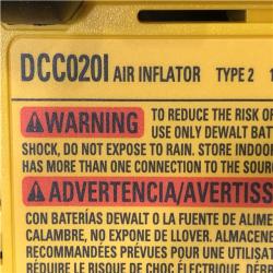 AS-IS DEWALT 20V MAX Cordless Electric Portable Inflator (Tool Only)