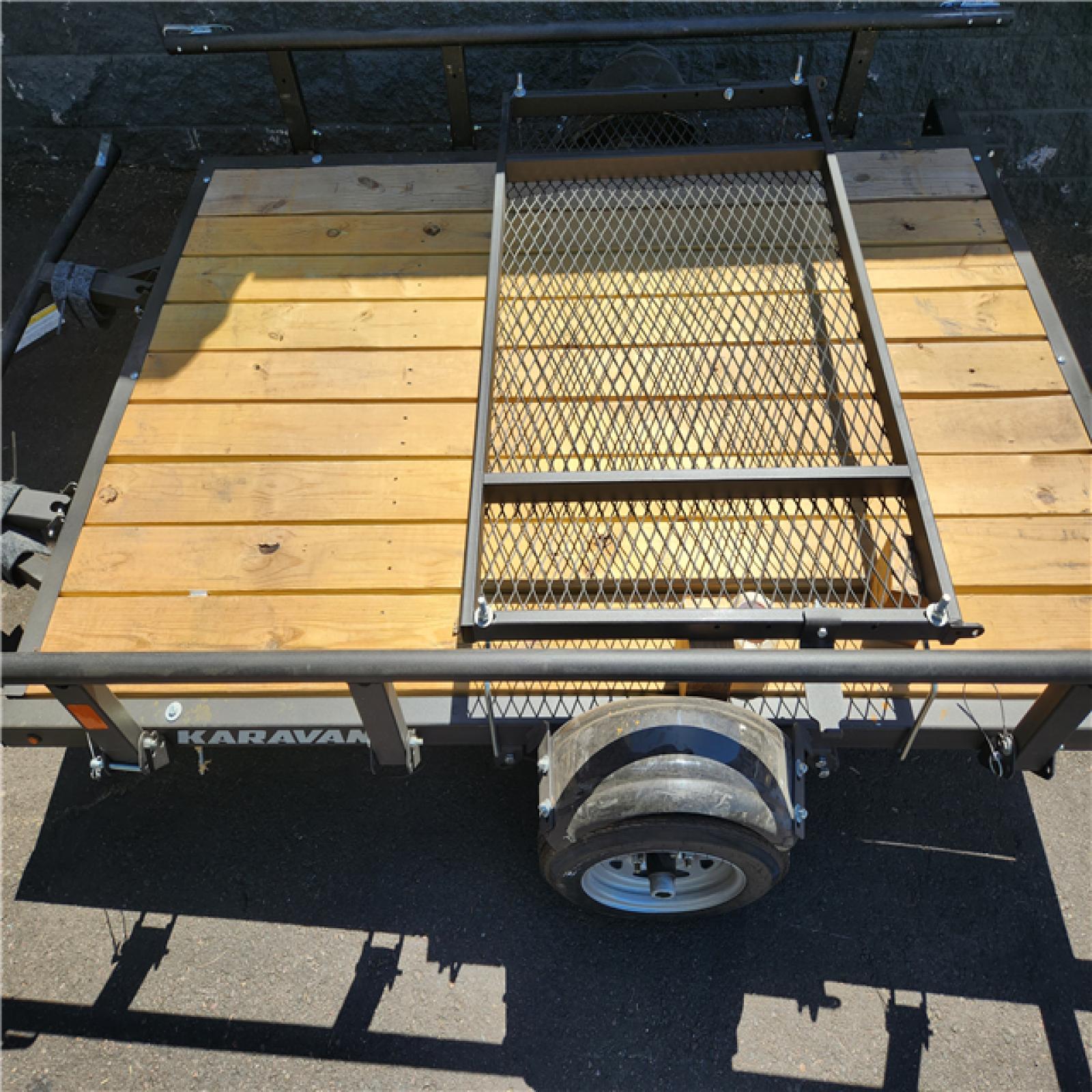 Phoenix Location AS-IS Karavan 6 ft. x 8 ft. Wood Floor Utility Trailer Kit w/Patented Drop Down Rail System (Damaged Tongue) (No Title Included)
