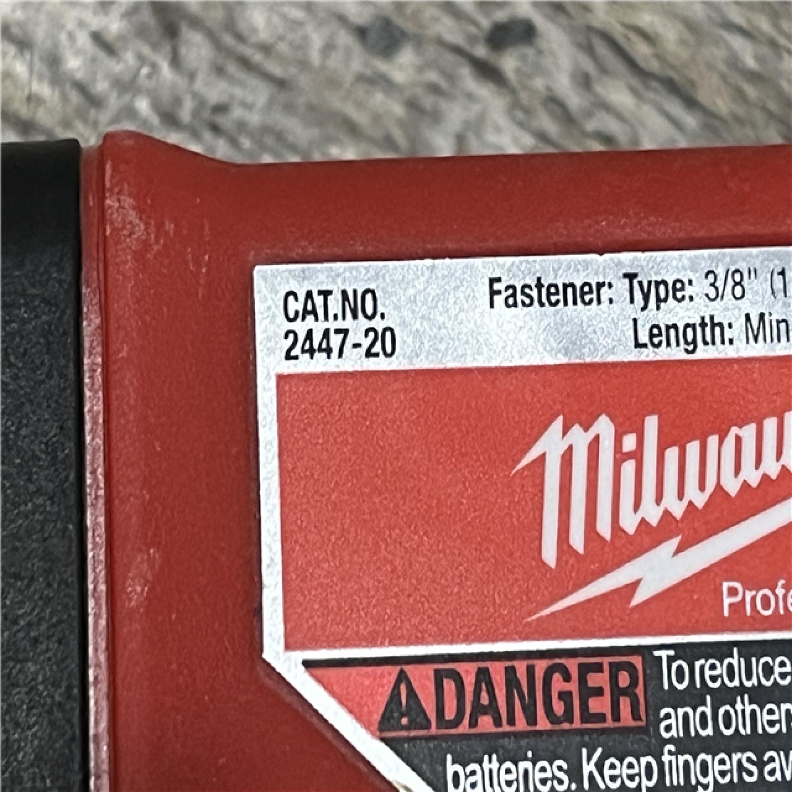 AS-IS Milwaukee 12-Volt Lithium-Ion Cordless 3/8 in. Crown Stapler (Tool-Only)