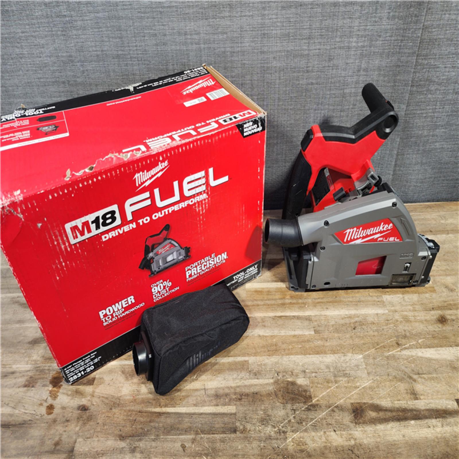 HOUSTON LOCATION - AS-IS Milwaukee M18 FUEL 18V Lithium-Ion Cordless Brushless 6-1/2 in. Plunge Cut Track Saw (Tool-Only)