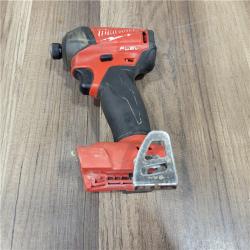 AS-IS Milwaukee 2953-20 18V Lithium-Ion Brushless Cordless 1/4   Hex Impact Driver Bare Tool  Red