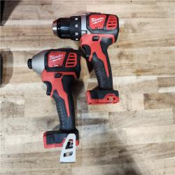 HOUSTON LOCATION - AS-IS Milwaukee M18 18V Lithium-Ion Cordless Drill Driver/Impact Driver Combo Kit
