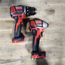 HOUSTON LOCATION - AS-IS Milwaukee M18 Brushed Cordless (2-Tool) Drill/Driver and Impact Driver Kit
