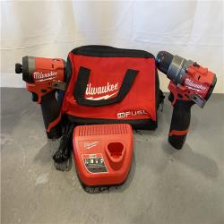 AS-IS - Milwaukee M12 FUEL 12-Volt Lithium-Ion Brushless Cordless Hammer Drill and Impact Driver Combo Kit