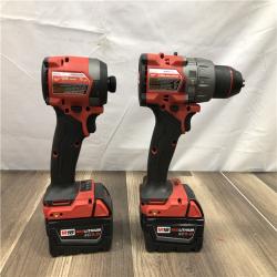 AS-IS Milwaukee FUEL 18V Lithium-Ion Brushless Cordless Hammer Drill and Impact Driver Combo Kit