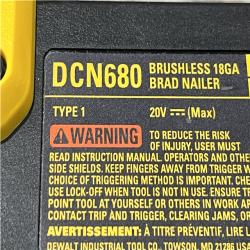 AS-IS DEWALT 20V MAX XR Lithium-Ion Electric Cordless 18-Gauge Brad Nailer (Tool Only)