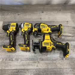 AS-IS DEWALT ATOMIC 20-Volt Lithium-Ion Cordless Brushless Combo Kit (4-Tool)