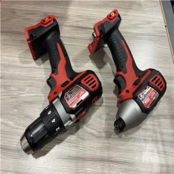 AS-IS Milwaukee 18V Lithium-Ion Cordless Drill Driver/Impact Driver Combo Kit