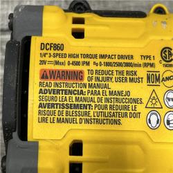 AS-IS DEWALT 20V MAX XR Lithium-Ion Brushless Cordless 3-Speed High Torque 1/4 in. Impact Driver Kit