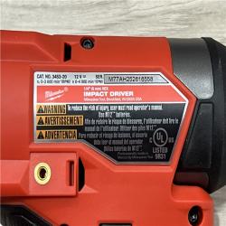 AS-IS Milwaukee FUEL 12V Lithium-Ion Cordless 3/8 in. Ratchet and 1/4 in. Impact Driver Kit