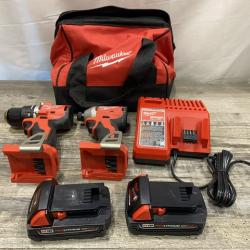 AS-IS Milwaukee 18V Lithium-Ion Brushless Cordless Compact Drill/Impact Combo Kit