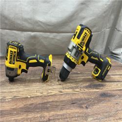 AS-IS DEWALT 20V MAX Cordless Brushless Hammer Drill/Driver 2 Tool Combo Kit with FLEXVOLT ADVANTAGE