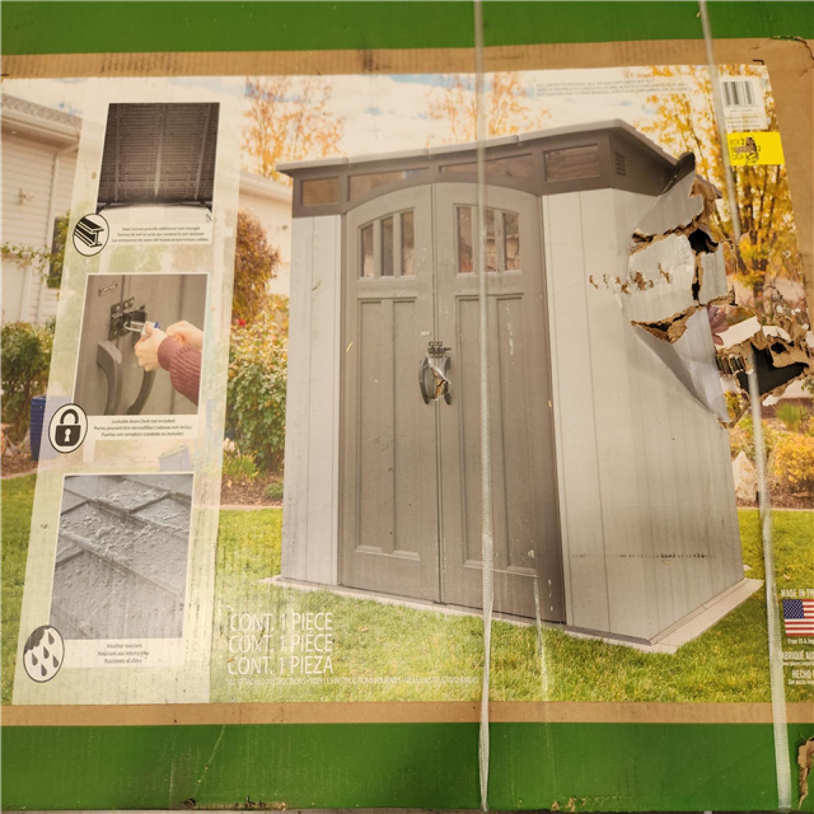 Phoenix Location AS-IS Lifetime 8 ft. W x 5 ft. D Modern Resin Shed (40 sq. ft.) (Complete)