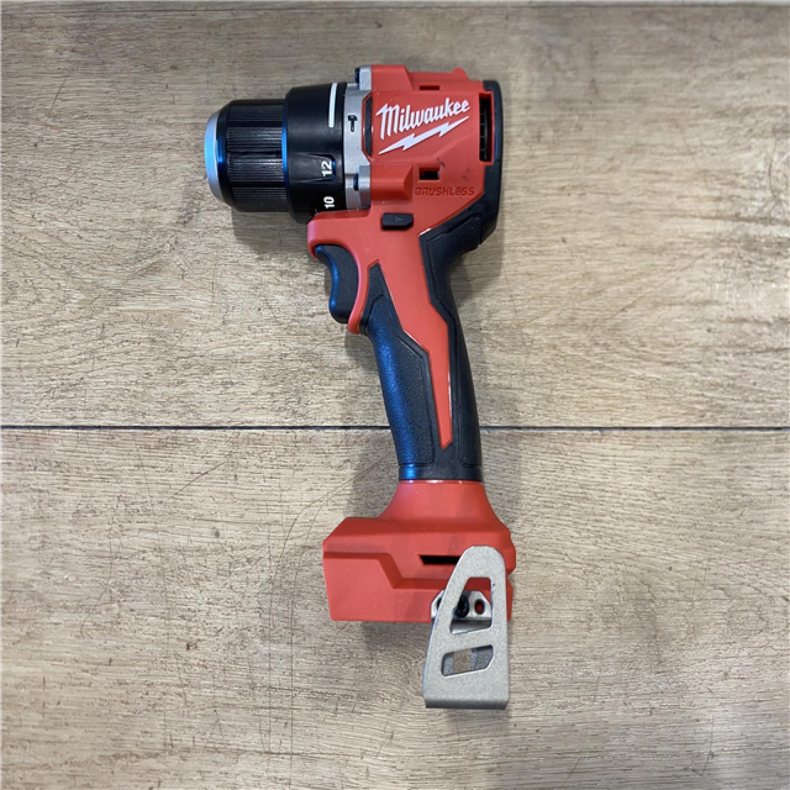AS-IS Milwaukee 18V Lithium-Ion Brushless Cordless 1/2 in. Compact Hammer Drill/Driver (Tool-Only)
