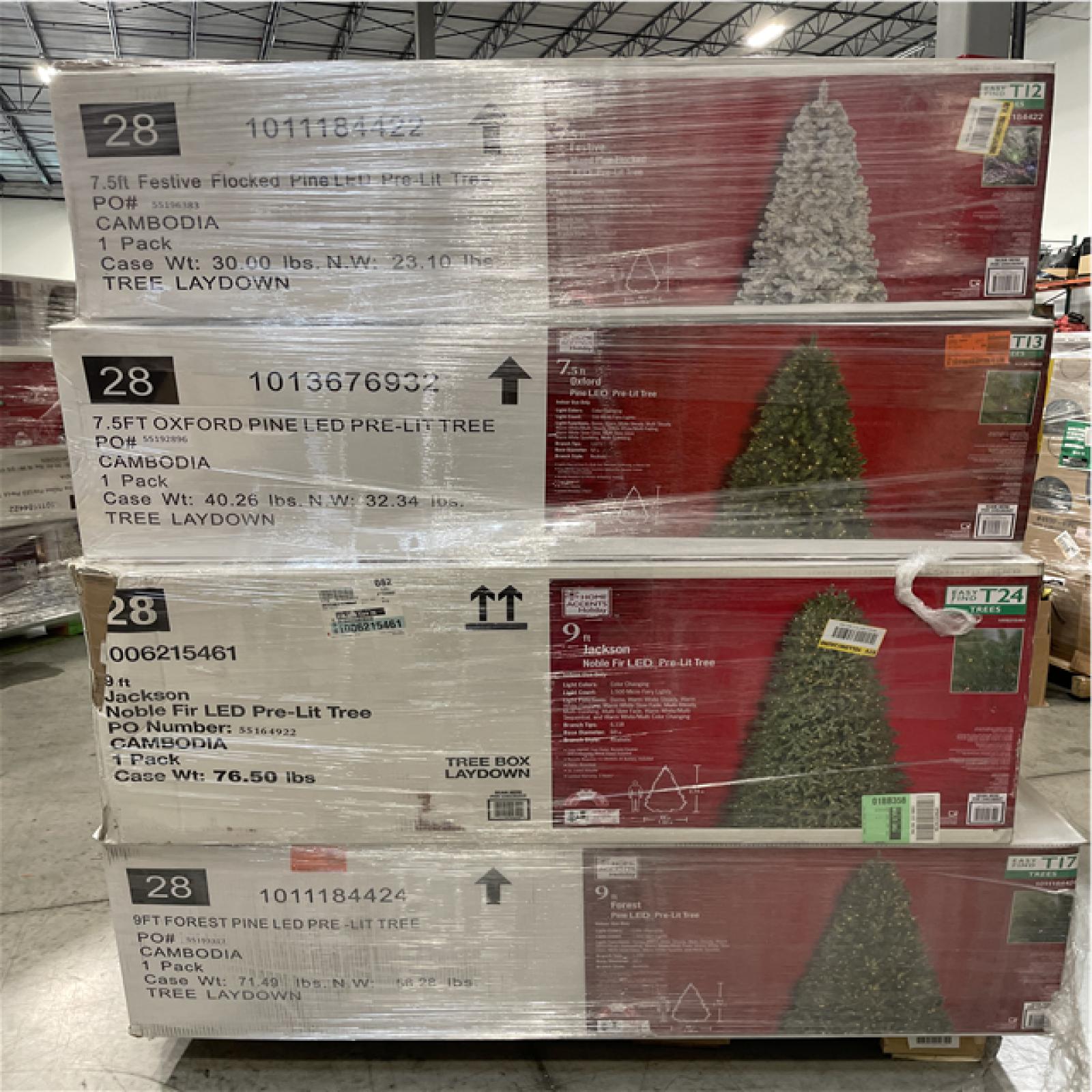DALLAS LOCATION -AS-IS MIXED CHRISTMAS TREE PALLET