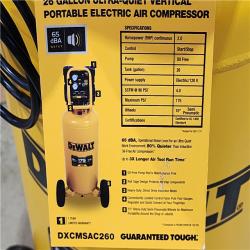 HOUSTON LOCATION - AS-IS DEWALT 26 Gal. 175 PSI Ultra Quiet Portable Electric Air Compressor