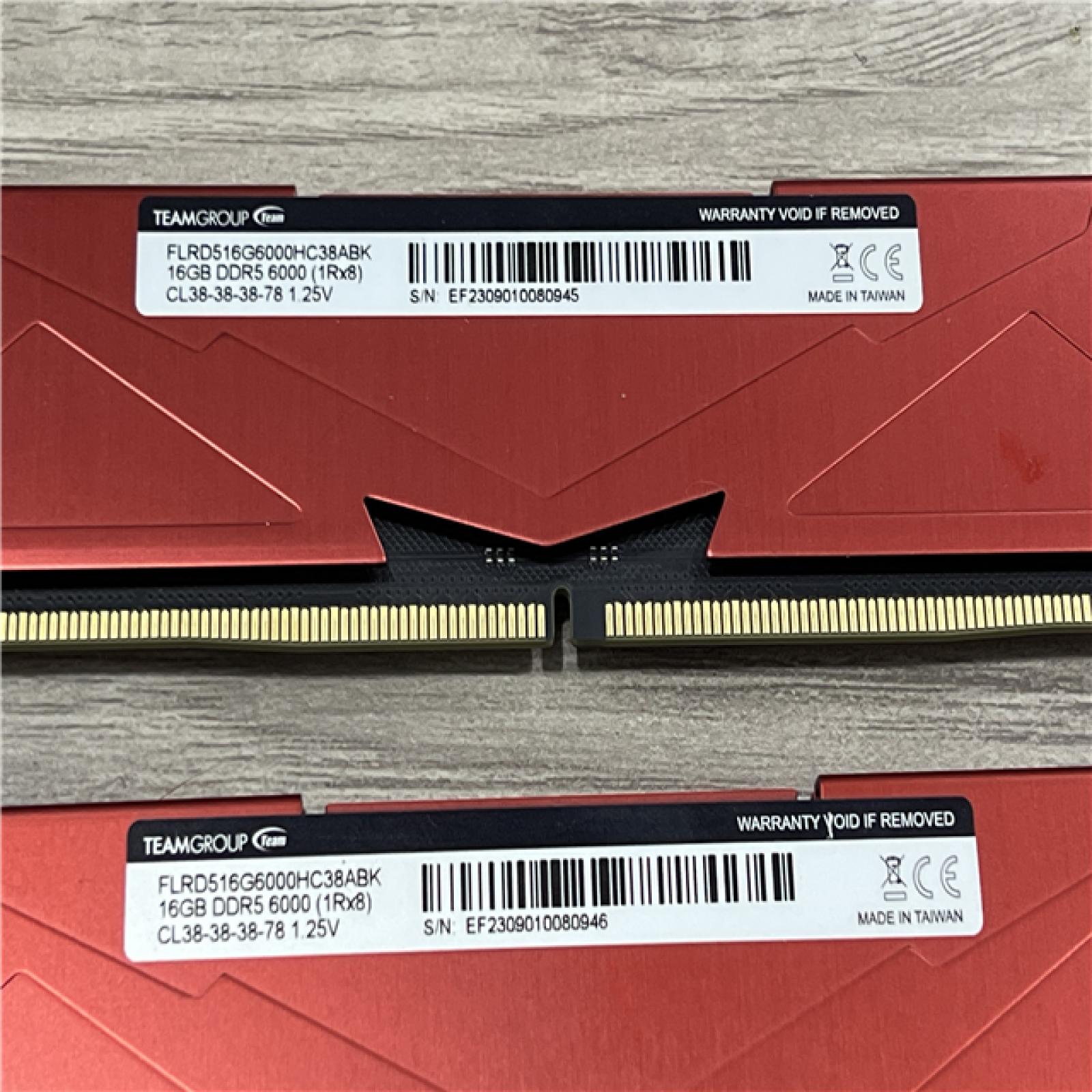 AS-IS Teamgroup FLRD516G6000HC38ABK T-force Vulcan 16gb (2x8gb) Ddr5 6000mhz