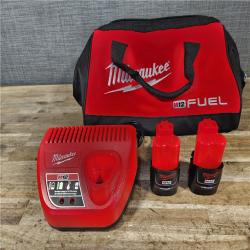 HOUSTON LOCATION - AS-IS Milwaukee FUEL 12V Lithium-Ion Cordless 3/8 in. Ratchet and 1/4 in. Impact Driver Kit