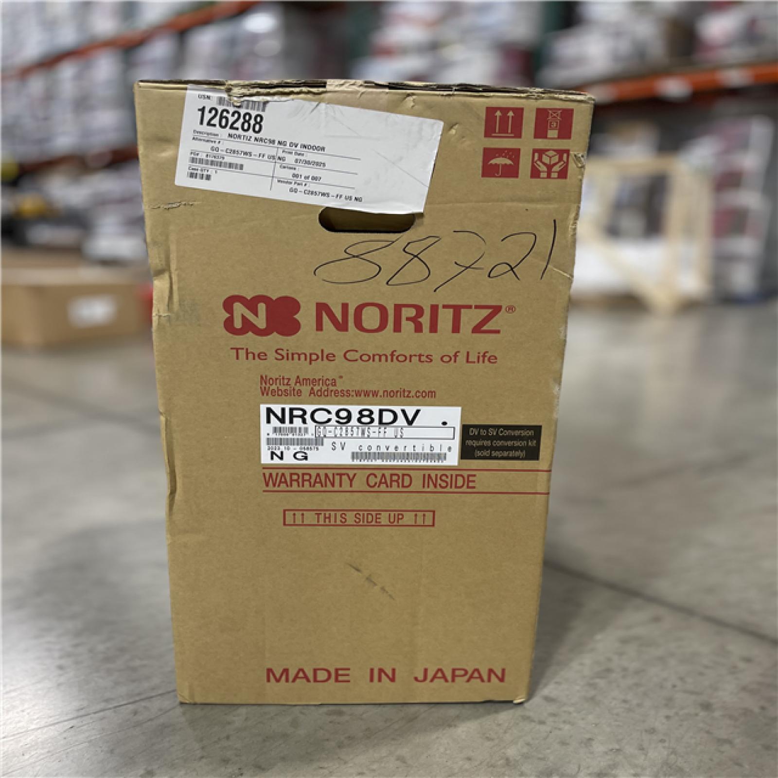 NEW! - Noritz America 199 MBH Indoor Condensing Natural Gas Tankless Water Heater