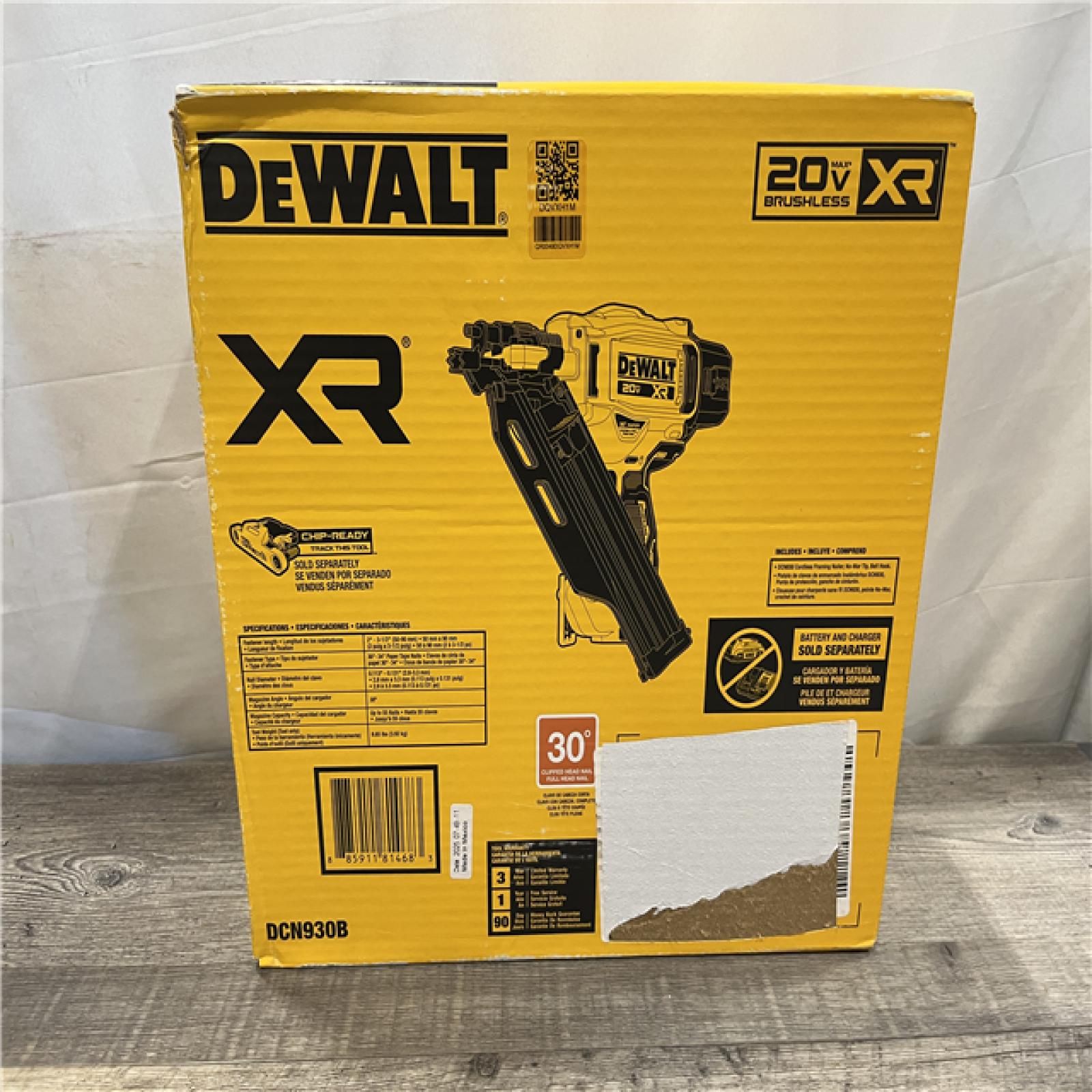 NEW - DEWALT 20-Volt 30° Cordless Framing Nailer (Tool-Only)