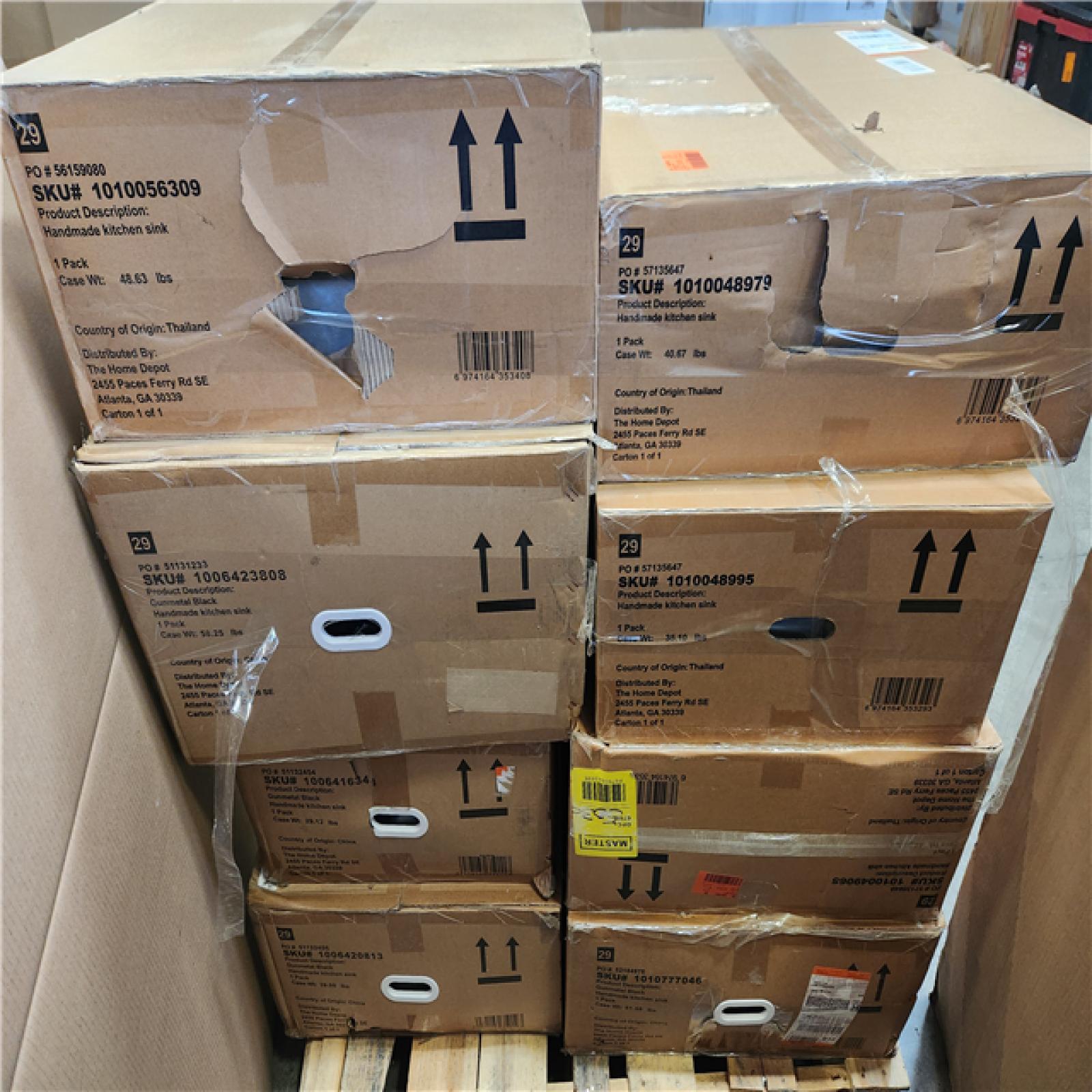 Phoenix AS-IS Mixed Handmade Kitchen Sinks (8-Sinks)