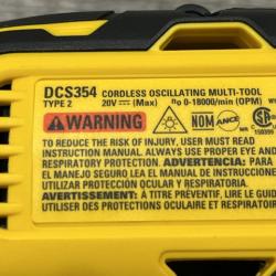 AS-IS DEWALT ATOMIC 20V MAX Cordless Brushless Oscillating Multi Tool Kit