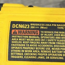 AS-IS DEWALT ATOMIC 20V MAX Lithium Ion Cordless 23 Gauge Pin Nailer (Tool Only)