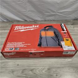 NEW! -  Milwaukee M12 Cordless Gray Heated Jacket Hoodie Kit (2X-Large)