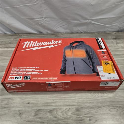 NEW! -  Milwaukee M12 Cordless Gray Heated Jacket Hoodie Kit (2X-Large)