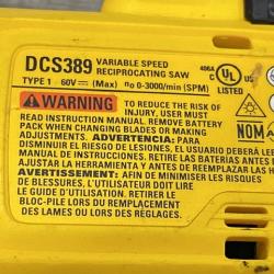 AS-IS DEWALT FLEXVOLT 60V MAX Cordless Brushless Reciprocating Saw (Tool Only)