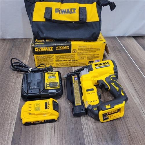 AS-IS DEWALT ATOMIC 20V MAX Lithium Ion Cordless 23 Gauge Pin Nailer Kit with 3.0Ah Battery and Charger