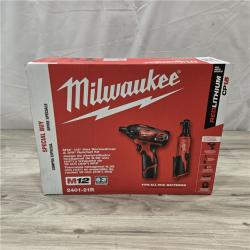 NEW! - Milwaukee M12 Cordless 3/8 in. Ratchet and Screwdriver Combo Kit