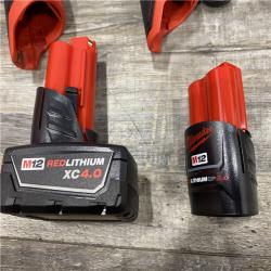 AS-IS Milwaukee FUEL 12-Volt Lithium-Ion Brushless Cordless Hammer Drill and Impact Driver Combo Kit