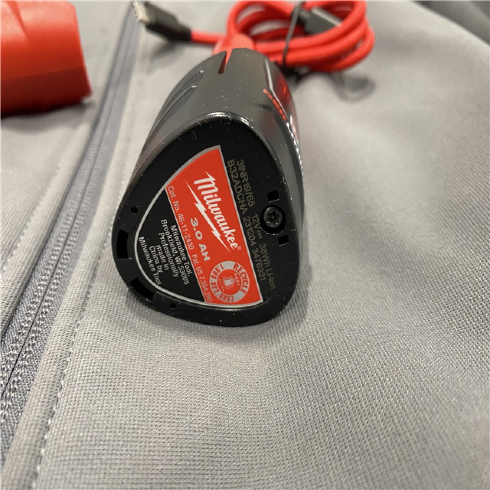 AS-IS Milwaukee Men's Large 12-Volt Lithium-Ion Cordless Tough Shell Gray Heated Jacket Kit