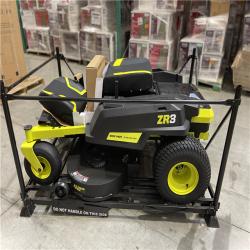 DALLAS LOCATION- RYOBI ZR3 80V HP Brushless Battery Cordless Electric 42 in. Zero Turn Riding Lawn Mower with (2) 14.0 Ah Batteries and Charger