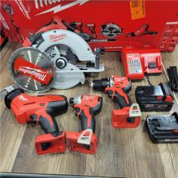 AS-IS Milwaukee M18 18-Volt Lithium-Ion Brushless Cordless Combo Kit (4-Tool) with 2-Batteries, 1-Charger and Tool Bag