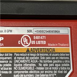 AS-IS Milwaukee 18-Volt 1/4 HP Lithium-Ion Cordless Transfer Pump (Tool Only)